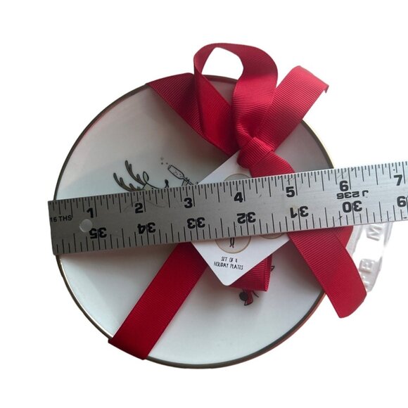 Clay Art Holiday Plates With Festive Reindeer Design Set Of 4 - Picture 4 of 4